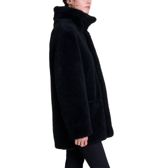 Gold Reversible Shearling Jacket - Picture 6 of 9